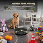 Robot Vacuum and Mop with Self-Emptying Station, 90 Days Hands-Free Robotic Vacuum Cleaner, 10000Pa Super Suction, LiDAR Navigation, Smart Mapping, WiFi/App/Voice Control for Home Pet Hair Hard Floors