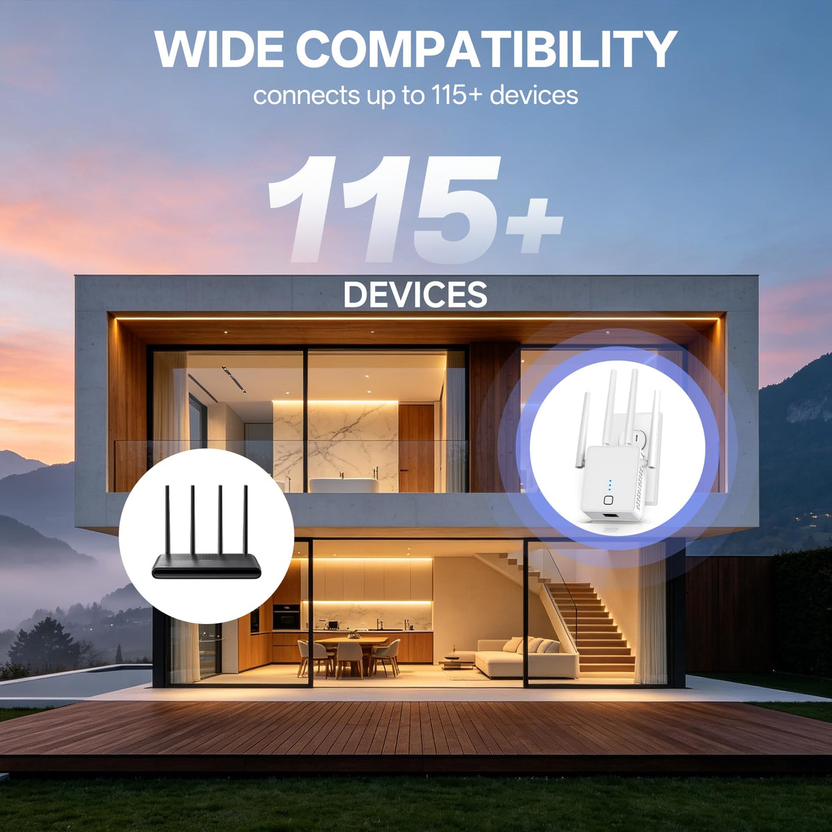 WiFi Extender, 2026 35X Fastest WiFi Booster AC1200 (5GHz/2.4GHz) WiFi Extender Signal Booster for Home, WiFi Repeater with Ethernet Port Covers up to 19693 sq.ft and 125+ Devices (White)