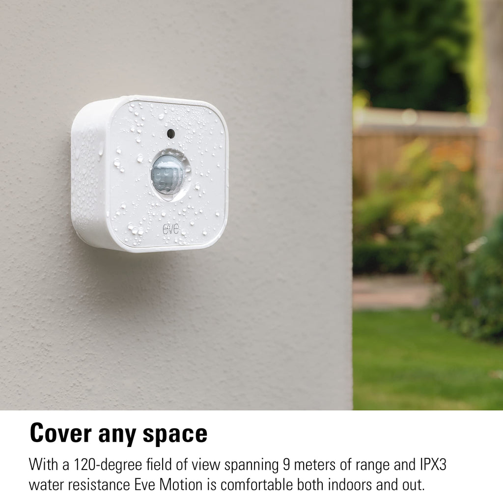 Eve Motion (Matter) 3-Pack – Smart Motion and Light Sensor, IPX3, Automatic Activation of Devices, Future-Proof, Works with Apple Home, Alexa, Google Home, SmartThings, Requires Thread Border Router