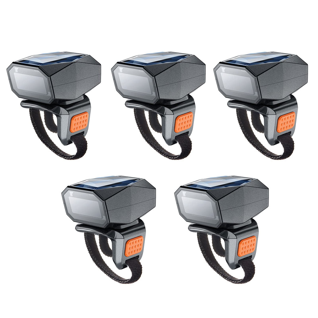 Eyoyo 5 Pack 2D Bluetooth Wearable Finger Ring Barcode Scanner Wireless