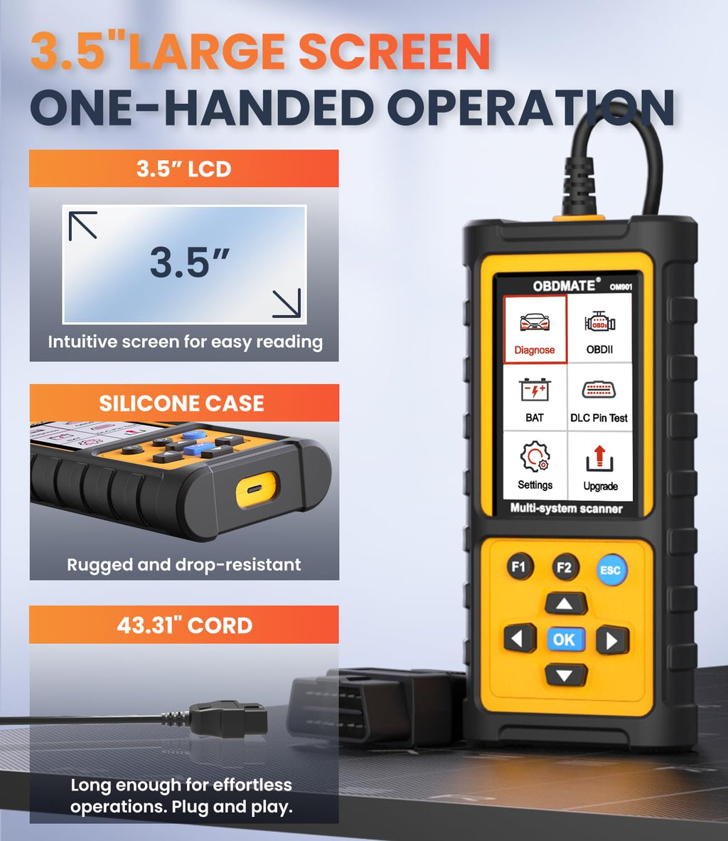 OBD2 Scanner with ABS SRS Transmission Diagnostic Tool