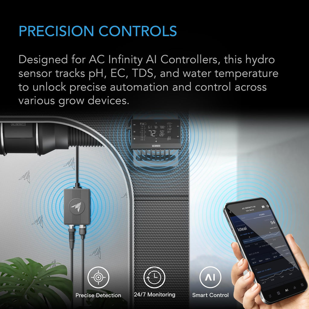 AC Infinity Hydro Sensor, Water and Nutrient Monitoring for UIS Controllers