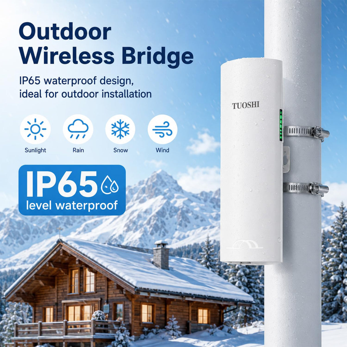 CPE828 3KM Outdoor Wireless Bridge 5.8GHz Point to Point WiFi CPE