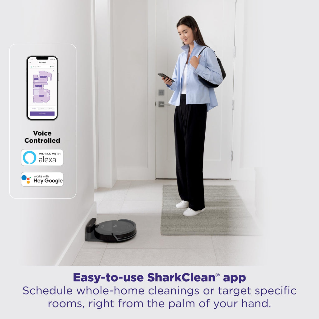 Shark Navigator Robot Vacuum, SmartPath Navigation, Steel Grey, RV2110