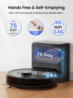 Lefant M2 Plus Robot Vacuum and Mop Combo, 75-Day Self-Emptying