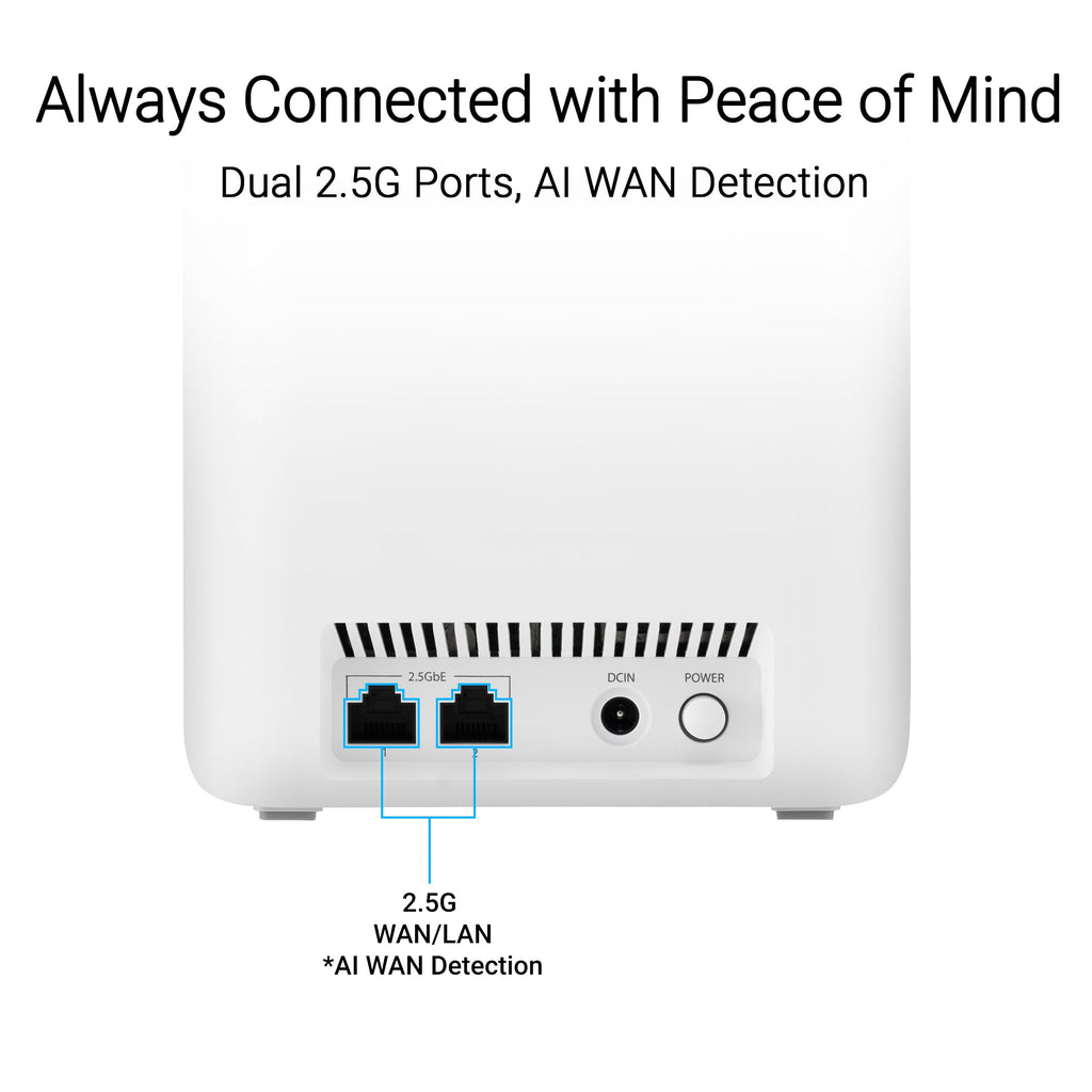 ASUS ZenWiFi BD4 WiFi 7 Mesh Router - 6,500 sq. ft., 3.6 Gbps (3 Pack)