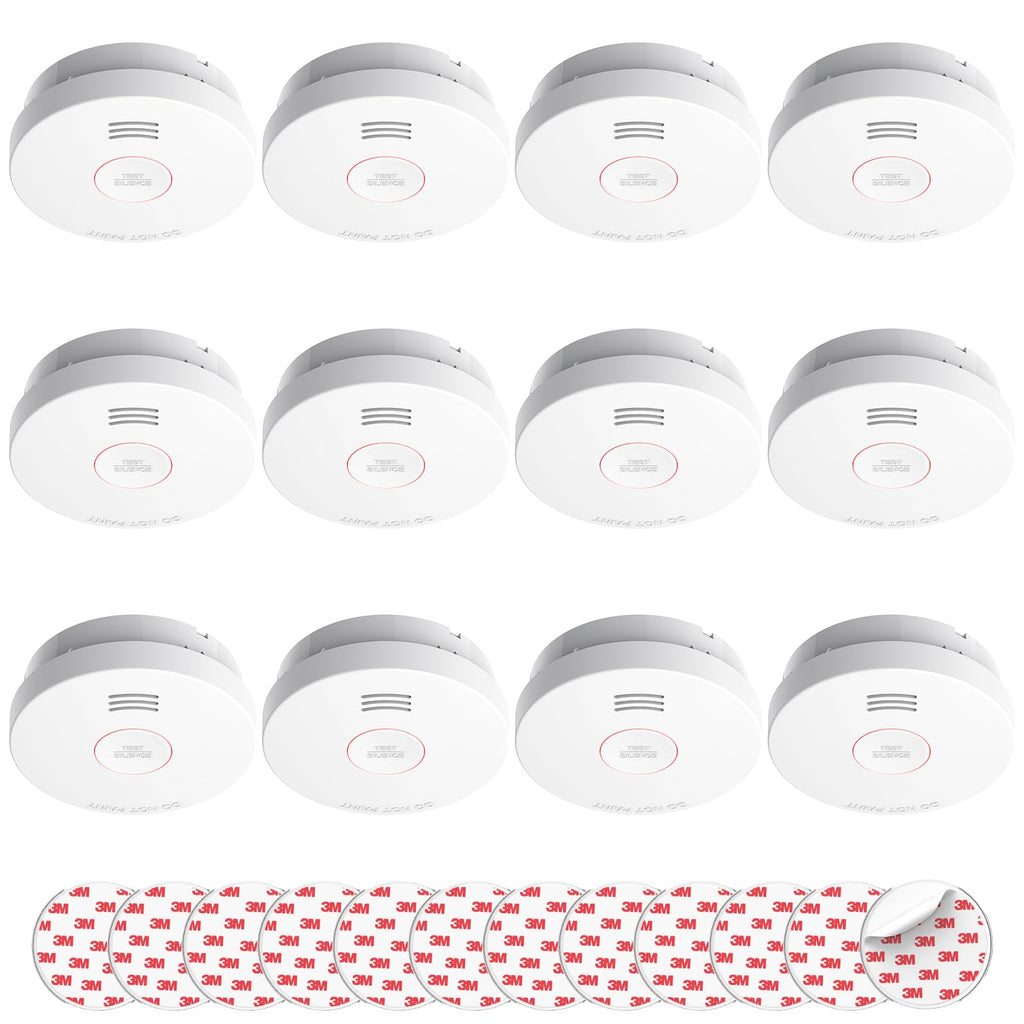SITERLINK Smoke Detectors 10 Year Battery Backup UL217 ,GS525A 12 Pack