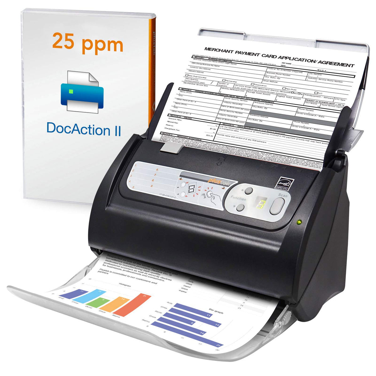 Plustek PS186 Desktop Document Scanner