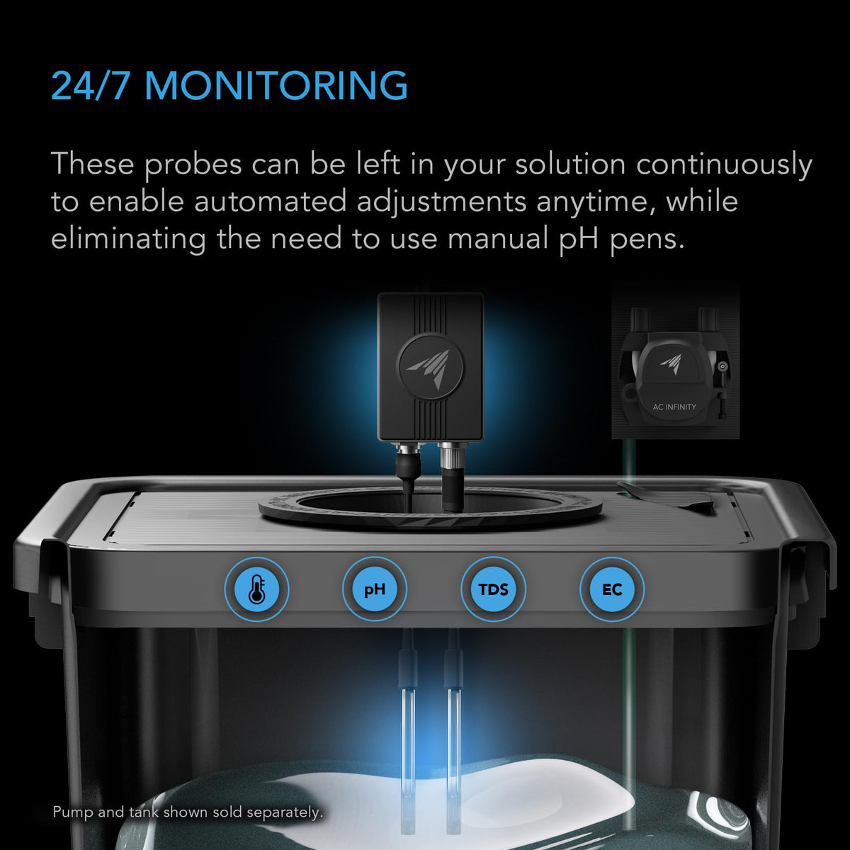 AC Infinity Hydro Sensor, Water and Nutrient Monitoring for UIS Controllers