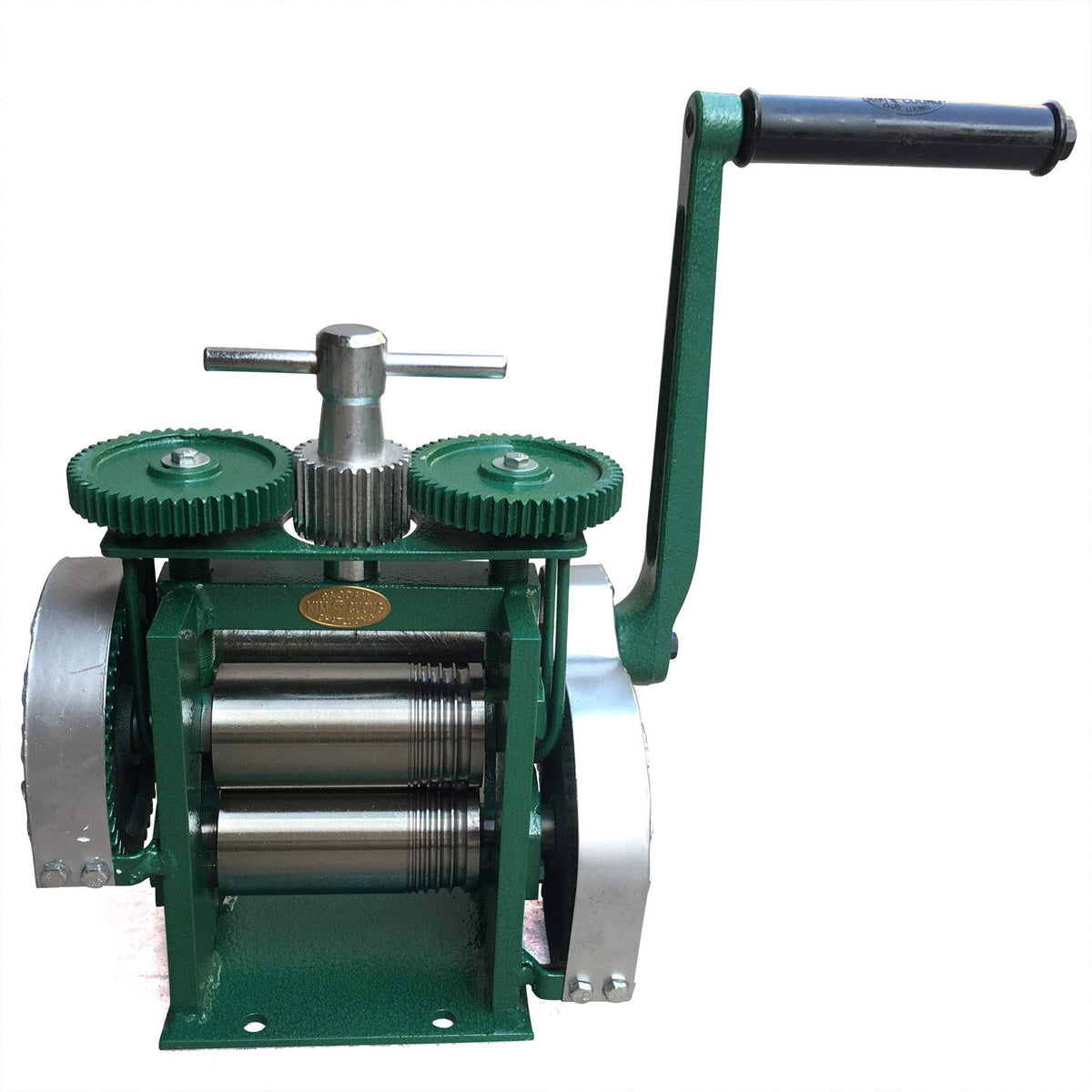 MuChaIOAK Rolling Mill Machine, Jewelry Rolling Mill Machine, Manual Combination Rolling Mill Flatten Machine Jewelry DIY Tool, Rollers Metal Wire Flat Jewelry Tool Green