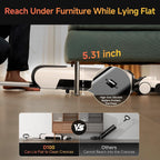 uwant Wet Dry Vacuum Cleaner 180°Lay-Flat Push-in Vacuum Mop All in One with 18000Pa Suction Auto Self-Cleaning Anti Odor Stick Dual-Edge Vacuum Cleaner Set of 1 for Hard Floor/Carpet D100