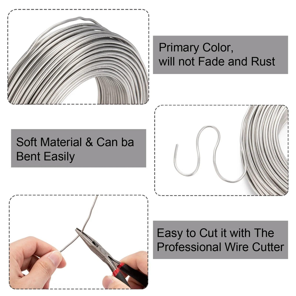 Aluminum Craft Metal Jewellery Wire 0.5mm-6mm for Jewelry Making Bracelet DIY Handwork Beading Bike Modelling