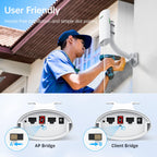 UeeVii 5KM Dual Gigabit Point to Point Wireless Bridge Complete Kit CPE688
