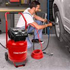 Craftsman Air Compressor 10 Gallon, Peak 1.8 HP, Max 150 PSI, 4.0CFM@90PSI, 5.0 CFM@40PSI, Oil-free, Portable Air Compressor with Wheel, 120V, Model: CMXECXA0331042