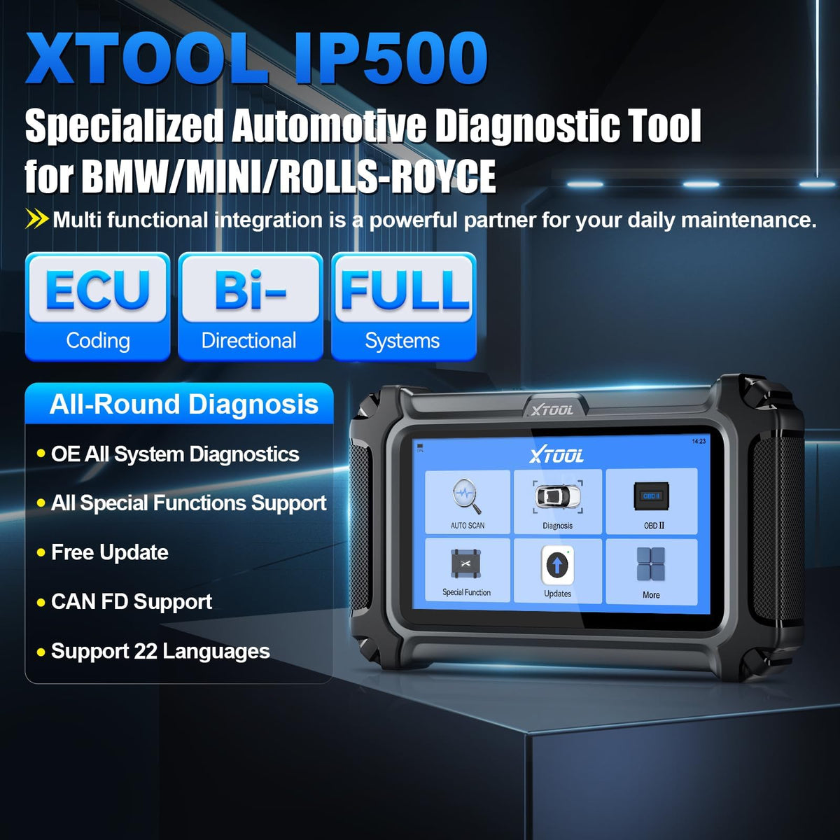 XTOOL IP500 for BMW OBD2 Scanner, Full Systems Bidirectional Scan Tool