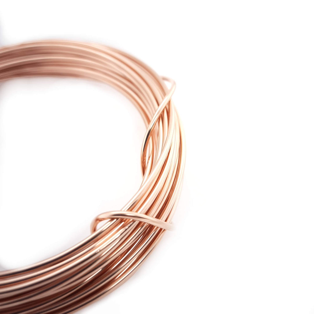 14/20 Rose Gold Filled Wire, 16 Gauge, Round, Half Hard, 1FT by Craft Wire