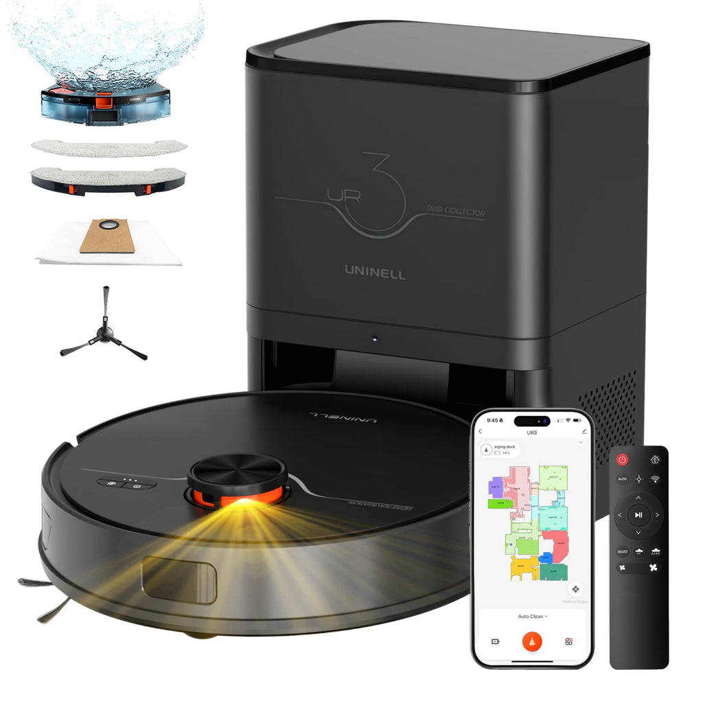 Uninell Robot Vacuum and Mop 7000Pa LiDAR Self-Empty Station