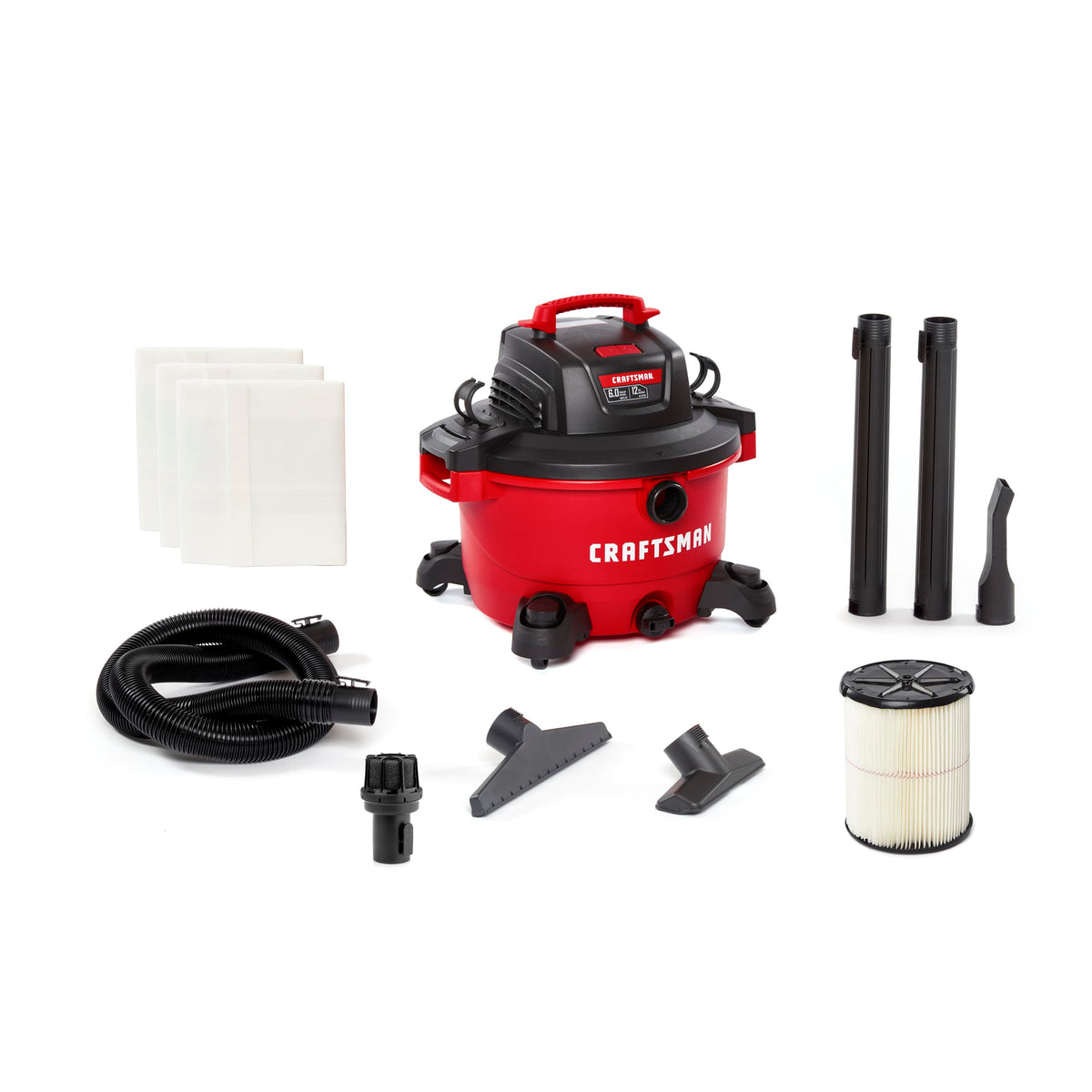 CRAFTSMAN CMXEVBE18695 16 Gallon 6.5 Peak HP Wet Dry Shop Vacuum