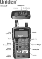 Uniden Bearcat BC125AT Feature-Rich Analog Handheld Scanner, 500 Channels