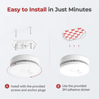 SITERLINK Smoke Detectors with 9V Replaceable Battery UL217 GS509A 10 Pack