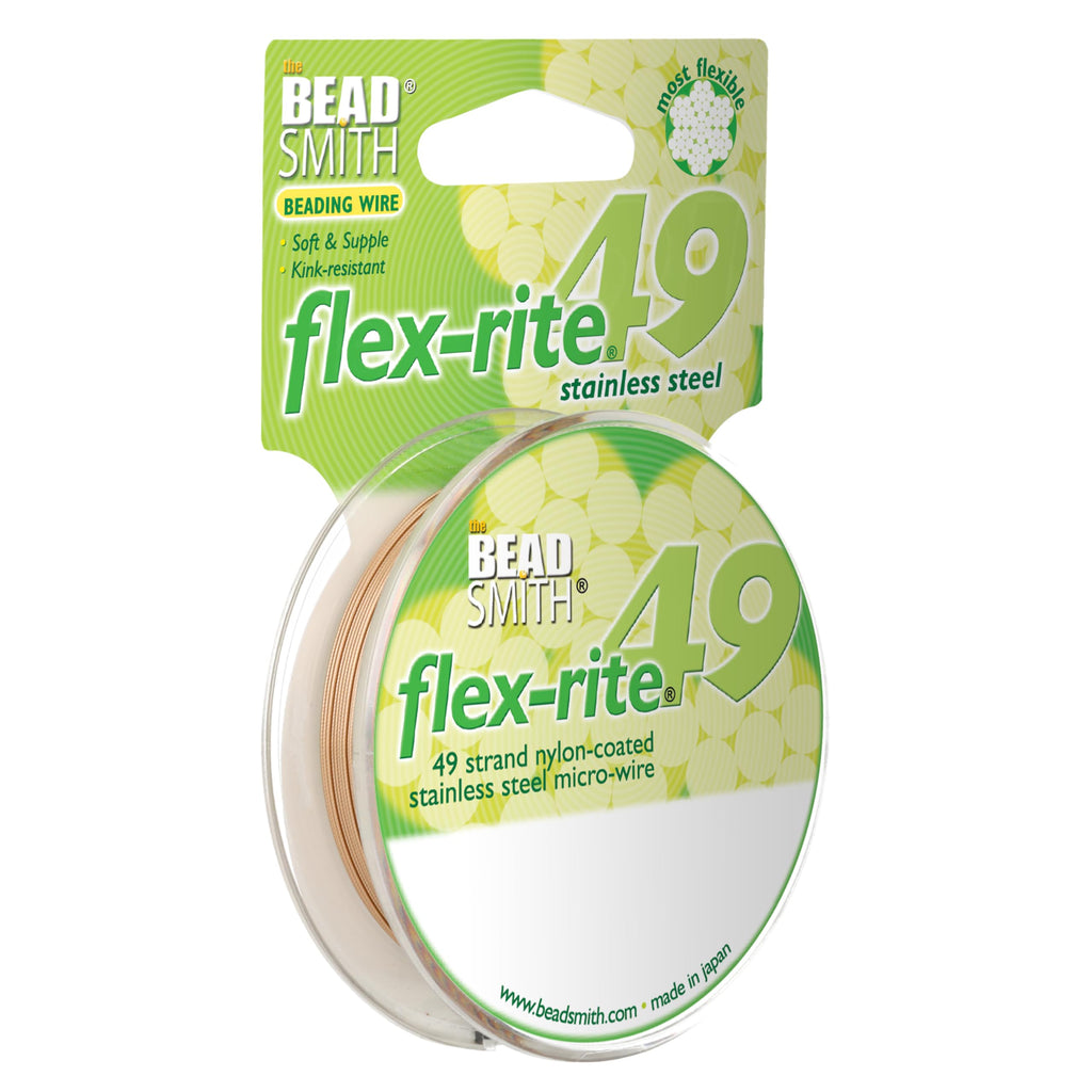 The Beadsmith Flex-Rite Beading Wire, Nylon-Coated Stainless-Steel Wire