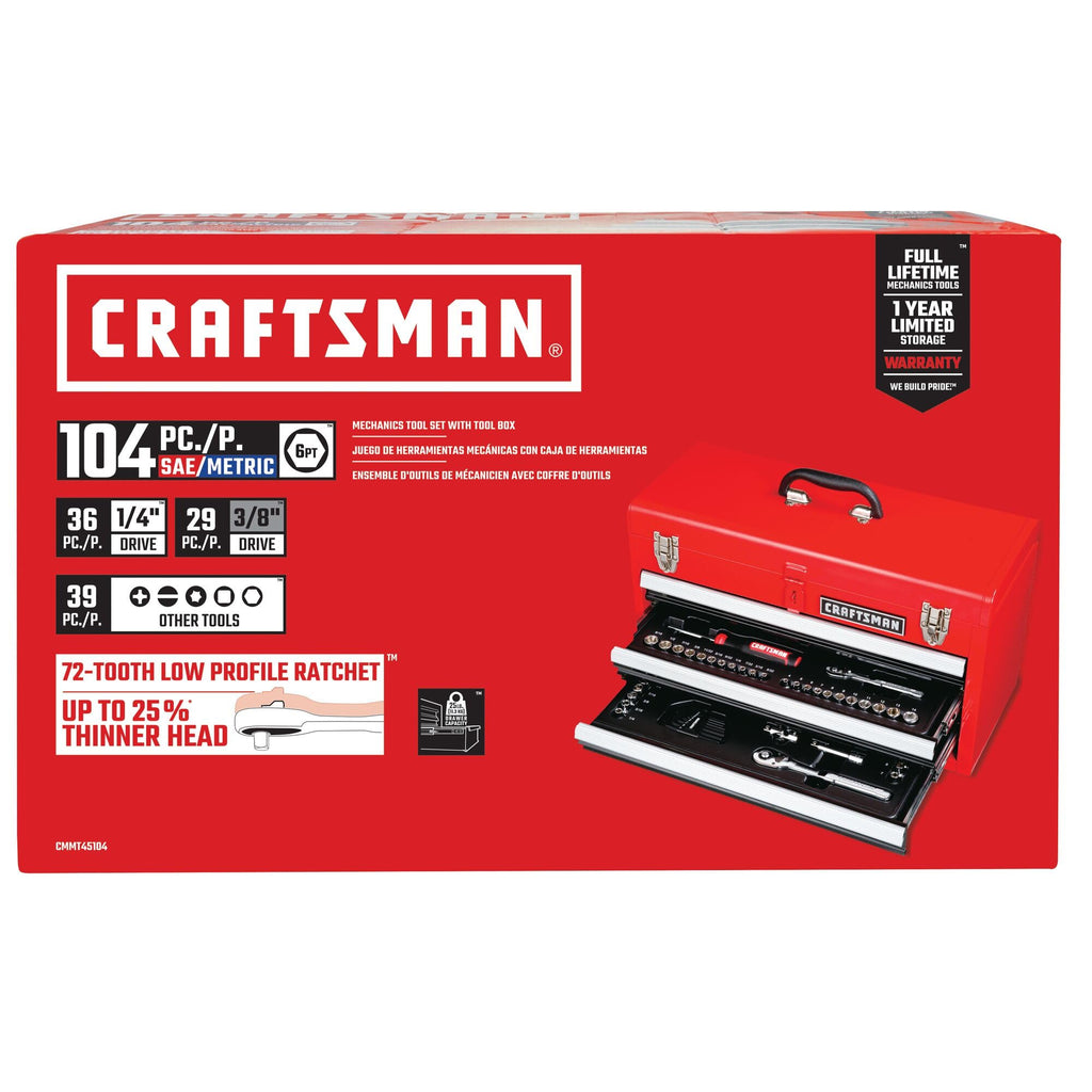 CRAFTSMAN 104Pc Mechanic Tool Set (CMMT45104)