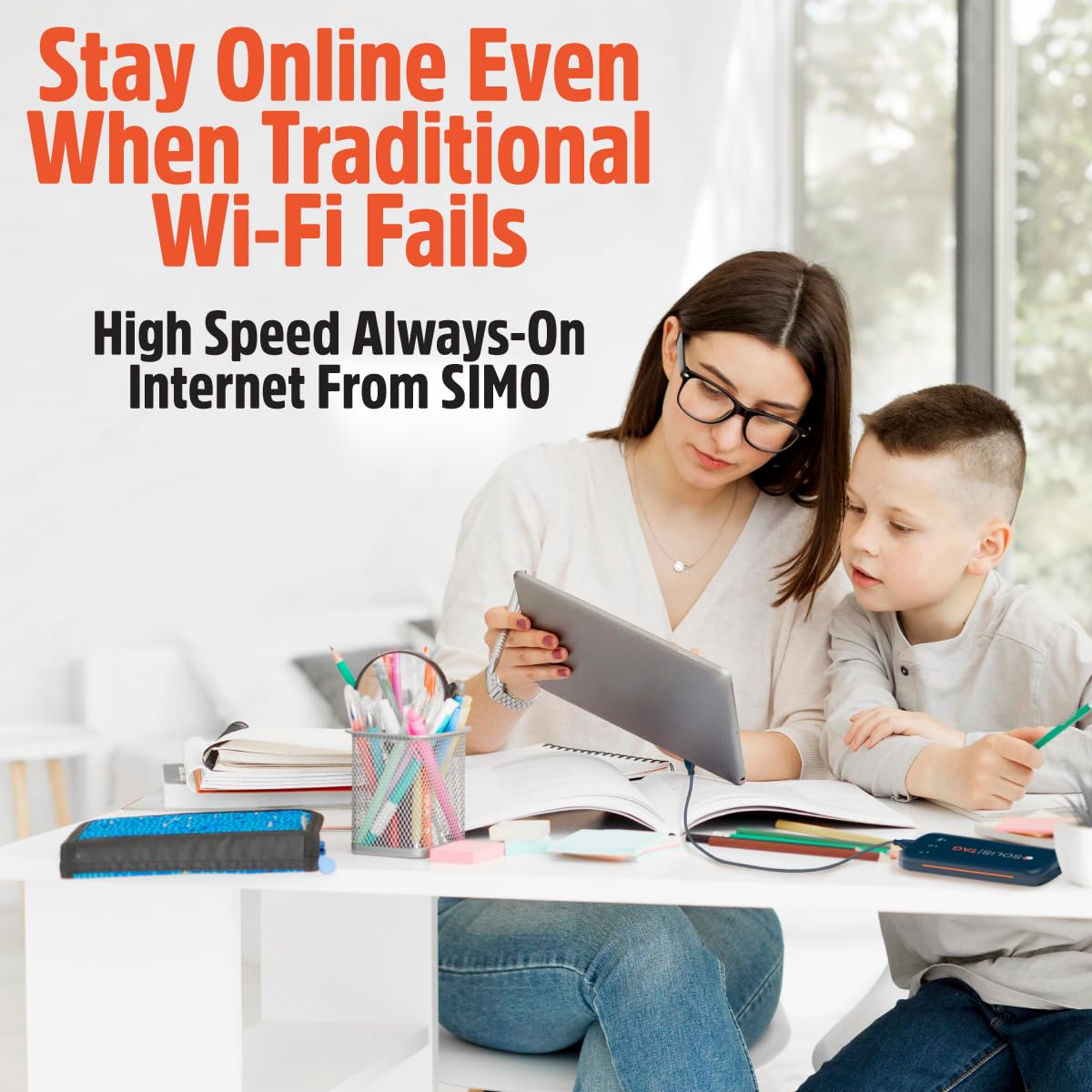 Solis Tag, USB-C Mobile WiFi Hotspot with 1GB/Monthly + 30GB Global Data