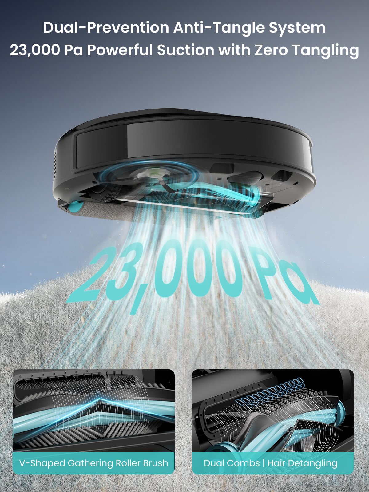 Lefant Robot Vacuum and Mop Combo Self Emptying, 23,000Pa, 120-Day, M5 Pro