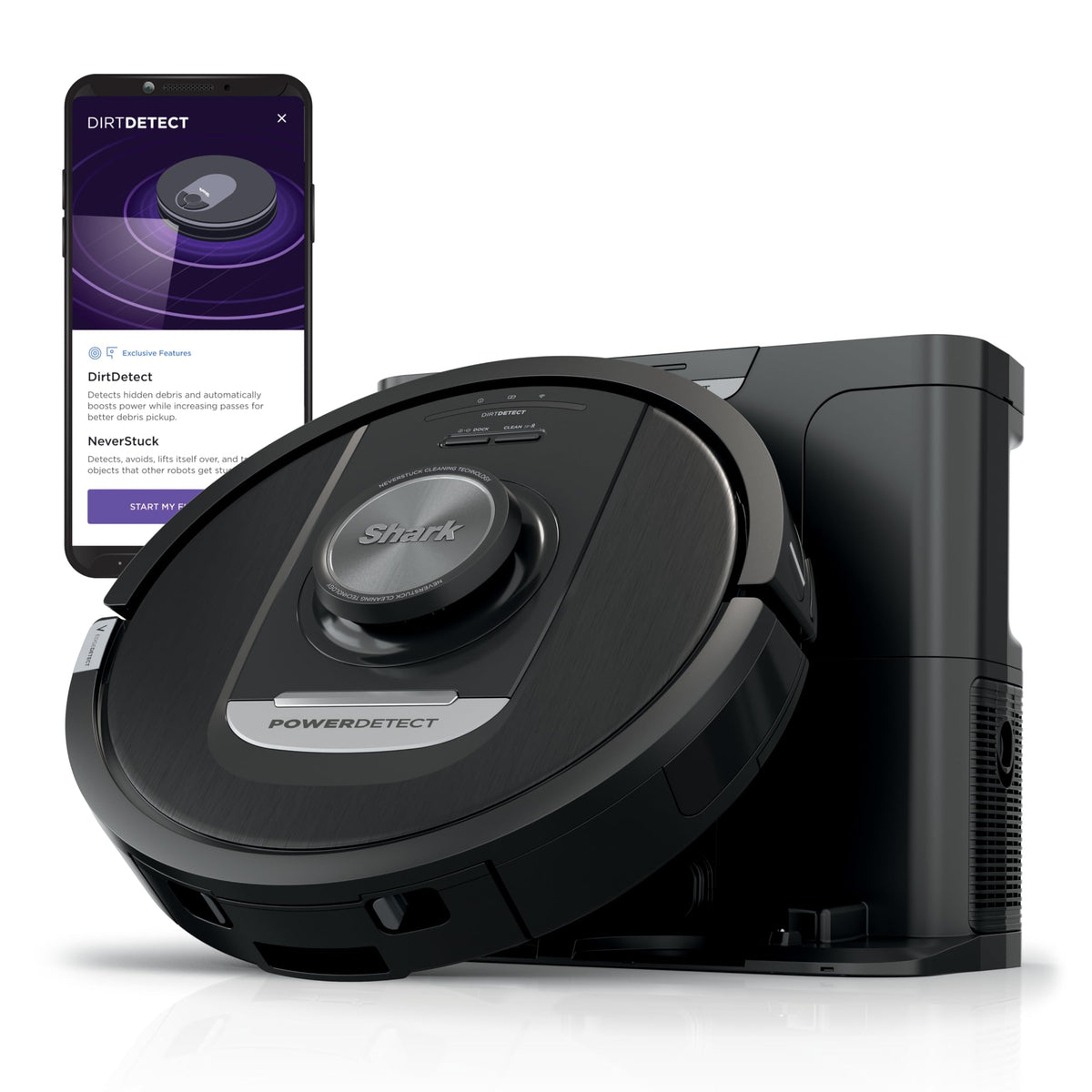 Shark Stratos Robot Vacuum & Mop Combo, 60-Day Self-Empty, White, AV2700ZE