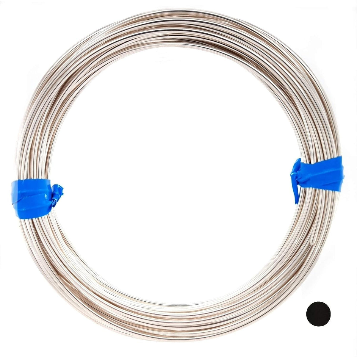 925 Sterling Silver Wire, 18 Gauge, Round, Half Hard, 12FT by CRAFT WIRE