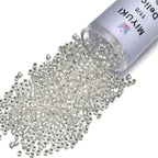 30g Miyuki Delica 11/0 Seed Beads, Translucent 24Kt Gold-Lined Opal DB230