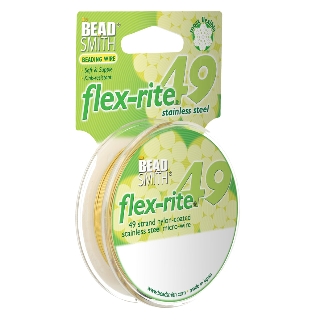 The Beadsmith Flex-Rite Beading Wire, Nylon-Coated Stainless-Steel Wire