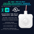 Ceiling Occupancy Motion Sensor, 10-Pack
