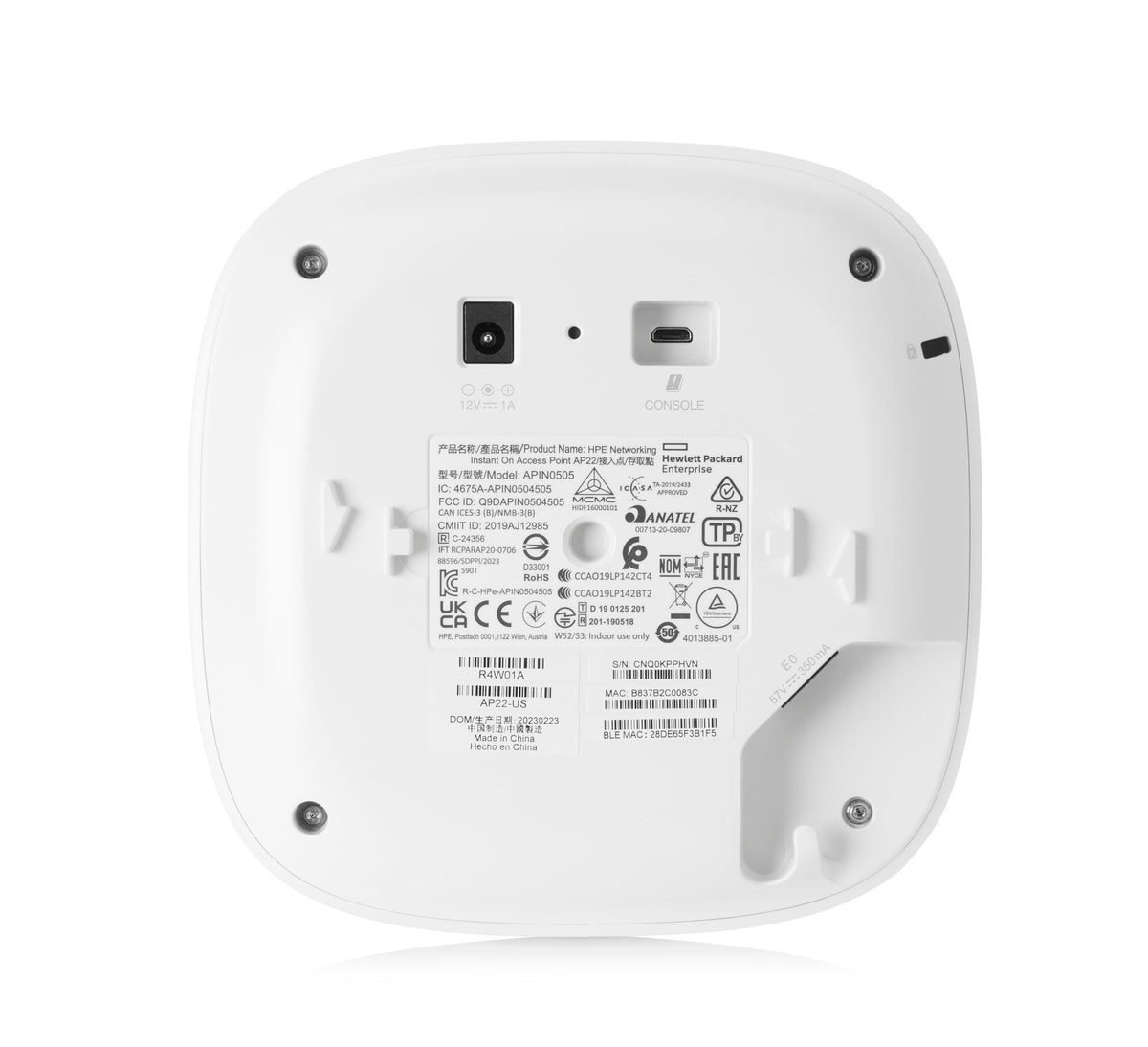 HPE Networking Instant On Access Point AP22 2x2 WiFi 6 Indoor Wireless Access Point (3 Pack) | Long Range, Secure, Smart Mesh Support | Power Source Not Included | US Model (R4W01A-3PACK)