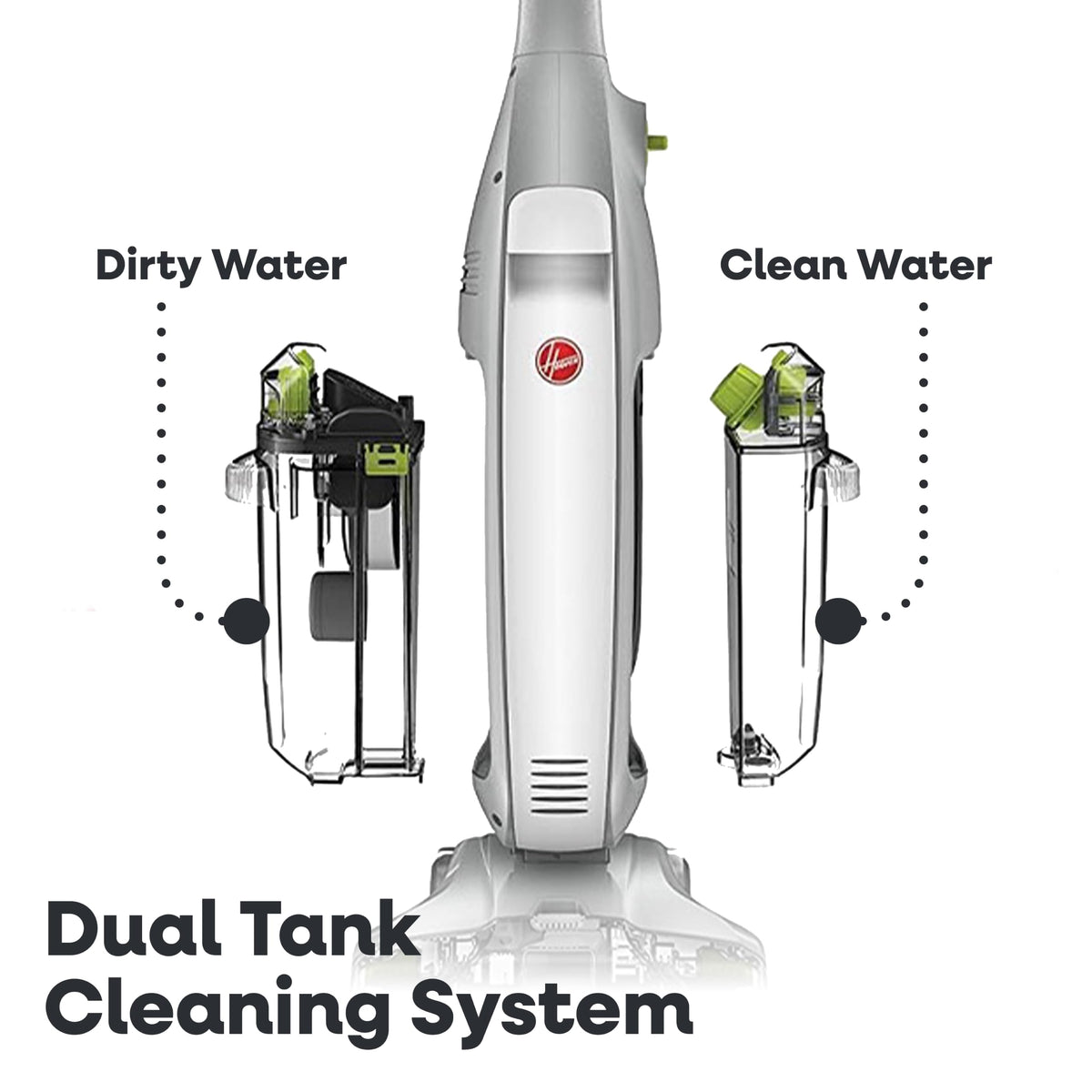 Hoover Floormate Lux Hard Floor Cleaner Machine, Lightweight Cleaning Machine, Floor Scrubber with Spin Scrub Brushes, Wash & Dry Mode, Ideal for Hardwood, Vinyl, Tile, Laminate, FH44110V, Gen 2
