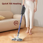 Steam Mop 6-in-1 Multi Accessories, Lager Removable Water Tank, 23FT Power Cable, Lightweight, Steam Cleaner for Floor Cleaning, Hardwood(Orchid)