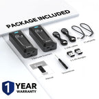 Eyoyo 2-Pack Portable Mini 2D Bluetooth Barcode Scanner Wireless with Clip