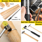 LAIKOU Metalsmith Tools Kit Beginners - Apprentice Metalsmithing Jewelry Making Tool Set - Professional Jeweler Repair DIY Working Tool Set
