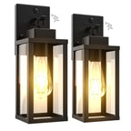 20 Inch Motion Sensor Dawn to Dusk Outdoor Sensor Light Fixture Anti-Rust Exterior Wall Lighting Waterproof Outdoor Wall Lantern for Porch Patio Front Door Garage - 2 Pack