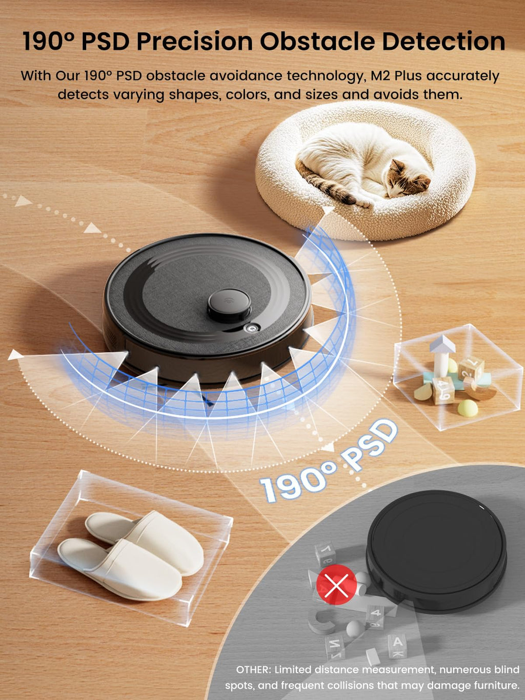 Lefant M2 Plus Robot Vacuum and Mop Combo, 75-Day Self-Emptying