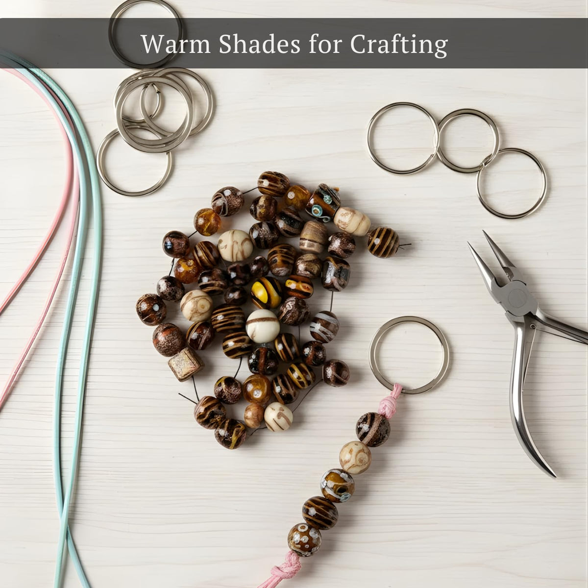 Handcrafted Brown Lampwork Glass Beads | Mixed Shape Artistic Brown Bead Collection | Available in 40 Strands | Handmade Decorative Beads for Jewelry Making & DIY Crafts.