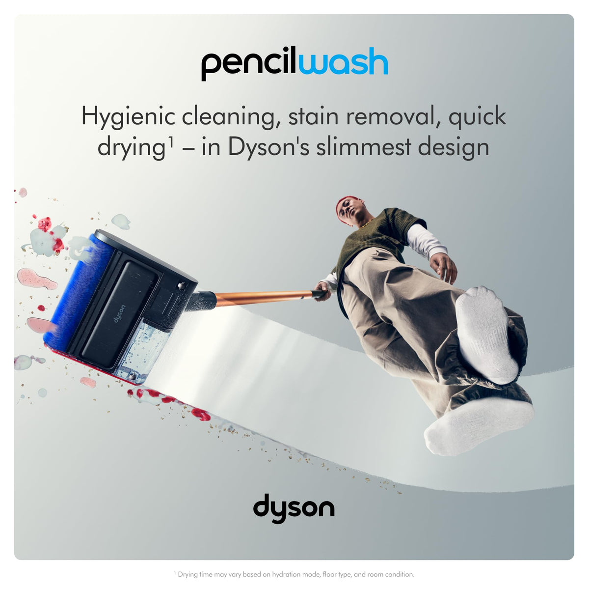 Dyson PencilWashᵀᴹ Cordless Wet Cleaner for Hard Floors - Ultra Slim and maneuverable, Cleans Wet and Dry Messes, 30 Minutes Run time