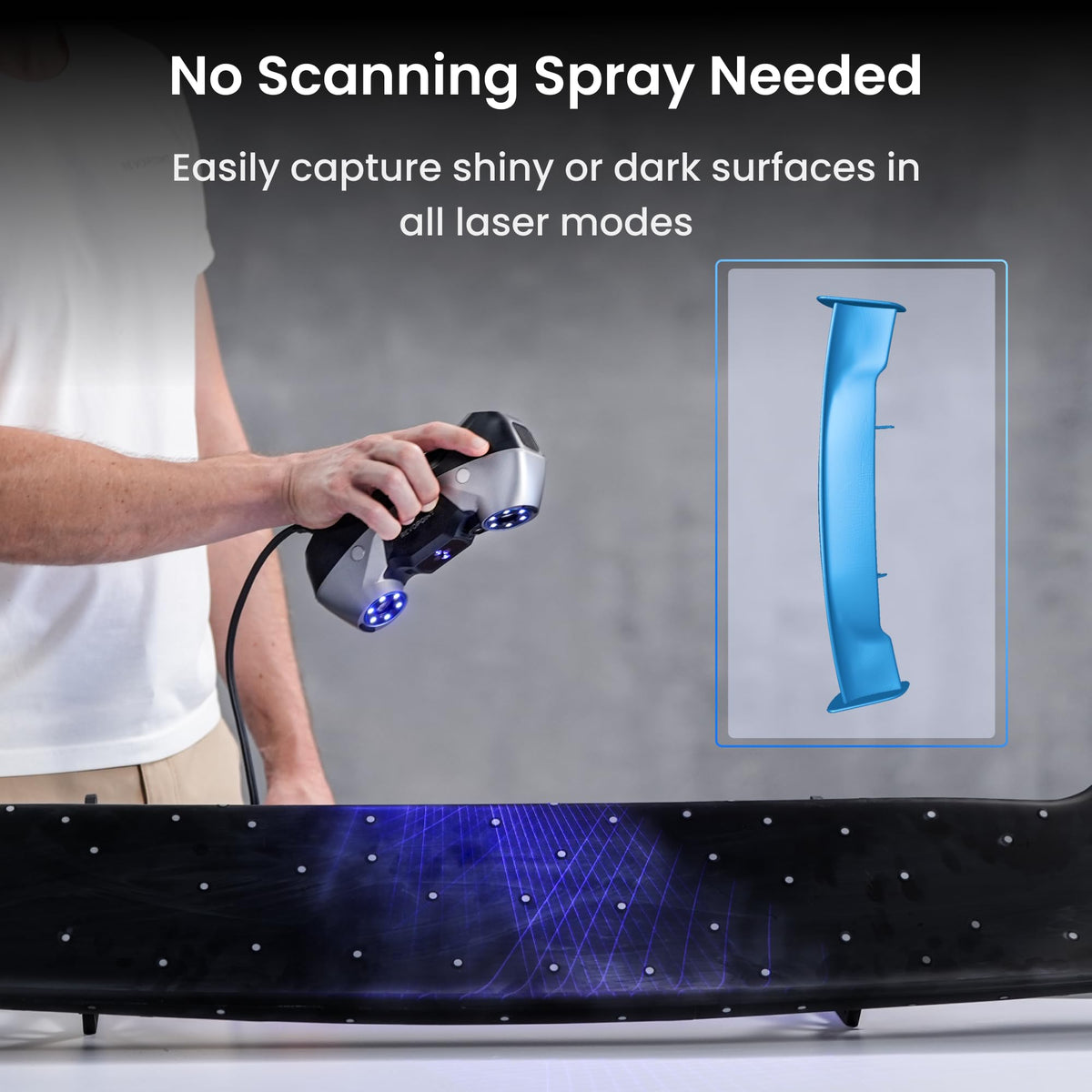Revopoint MetroY Pro 3D Scanner, Blue Laser, 5 Modes, for 3D Printing