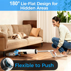 Wet Dry Vacuum Cleaner, Cordless Vacuum Mop Combo for Hard Floors, 23000Pa Powerful Suction, 180° Lay-Flat, Self-Cleaning Floor Washer with 45 Min Runtime, Anti-Tangle Brush, Dual Tank
