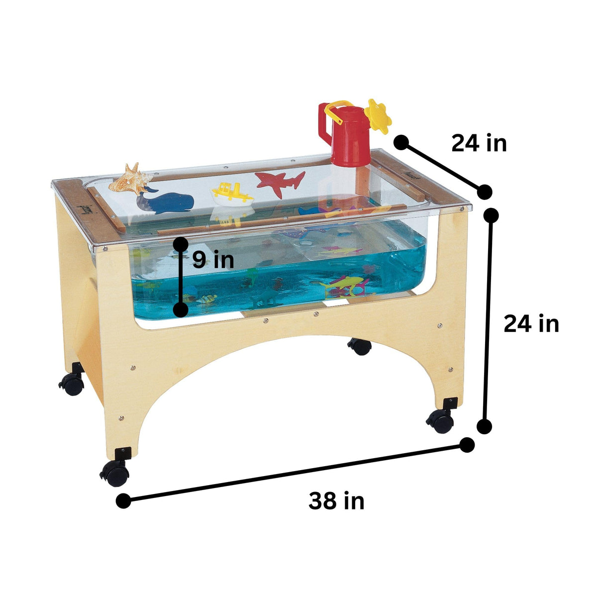 Jonti-Craft See-Thru Sensory Table, Childrens, Brown