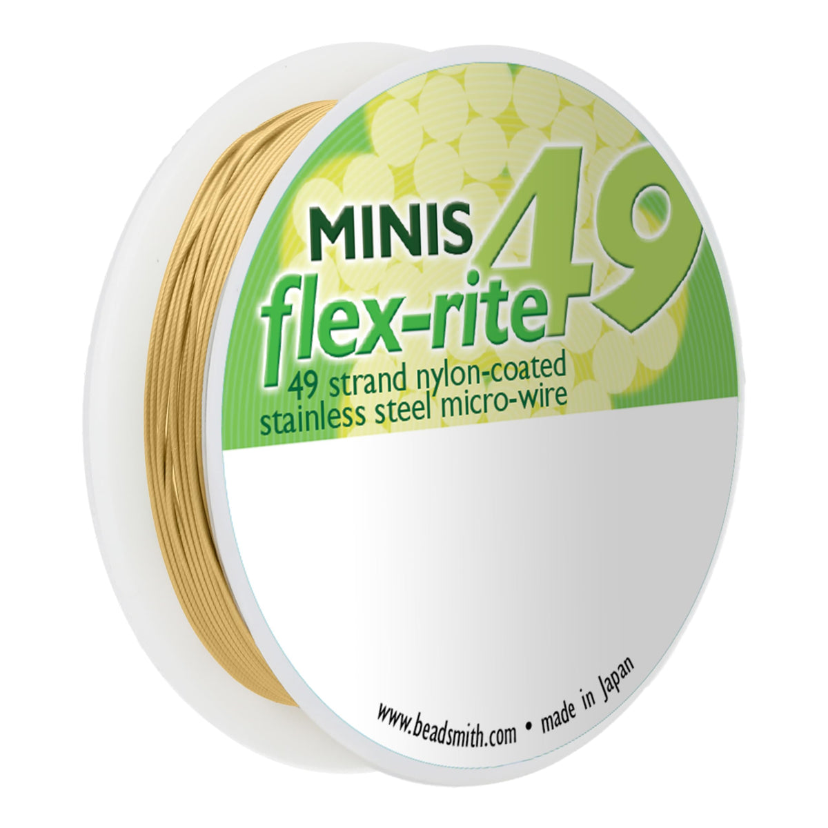 The Beadsmith Flex-Rite Beading Wire, Nylon-Coated Stainless-Steel Wire
