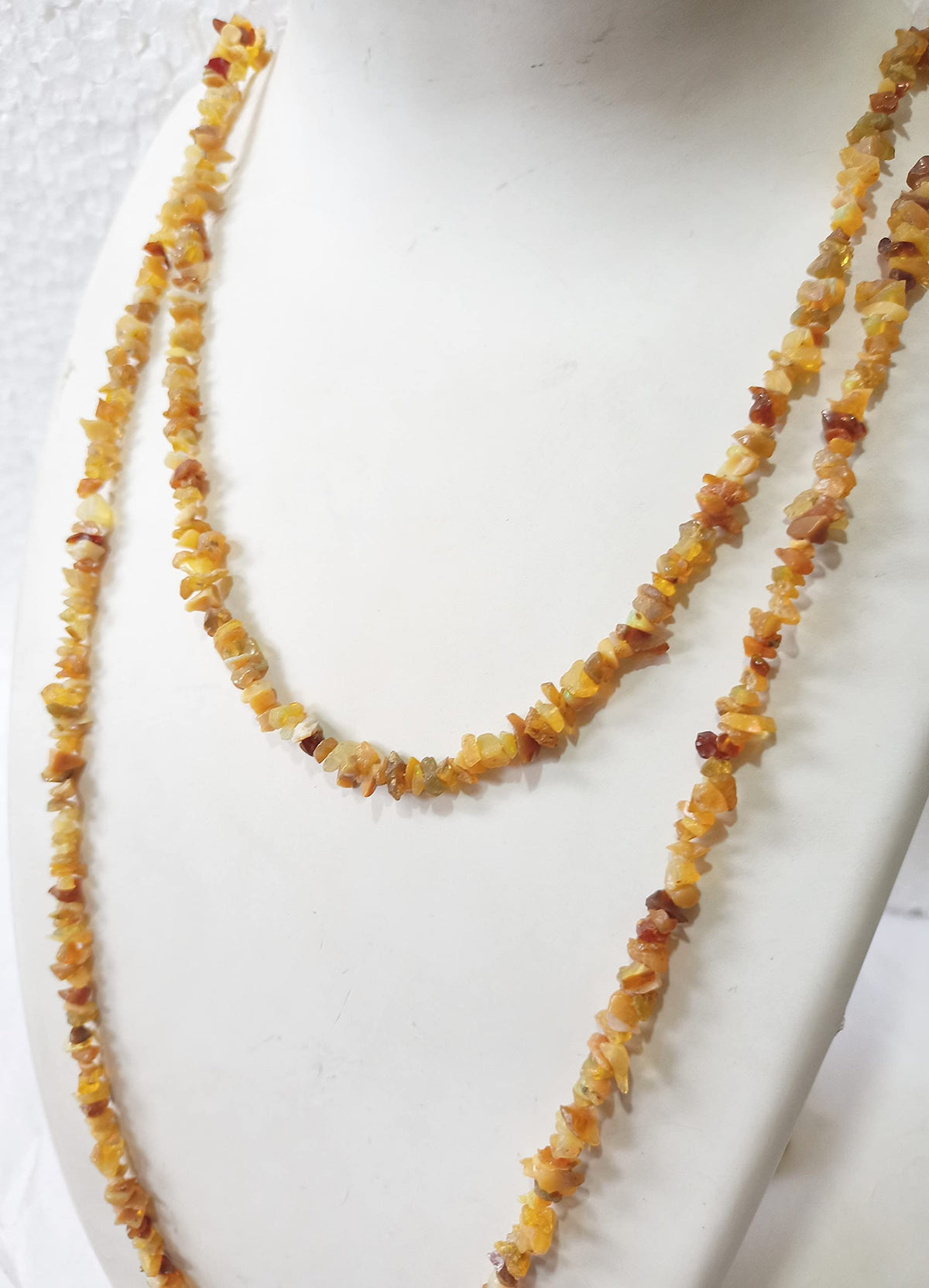 34" Natural Ethiopian Opal Chip Beads Strand -Pack of 20, Gravel Uncut/ Freeform Shape, 50 Ct, Nuggets for Beading- Jewelry Making, Art & Craft, Wholesale