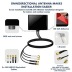 Maswell Combo 2X2 MIMO Antenna, Up to 6dBi, Omni 600-8000MHz, MIMO WiFi Networking and MIMO 3G 4G LTE 5G for Hotspots, Routers, Gateways, Verizon, AT&T, T-Mobile Home Internet, WiFi 7 Ready