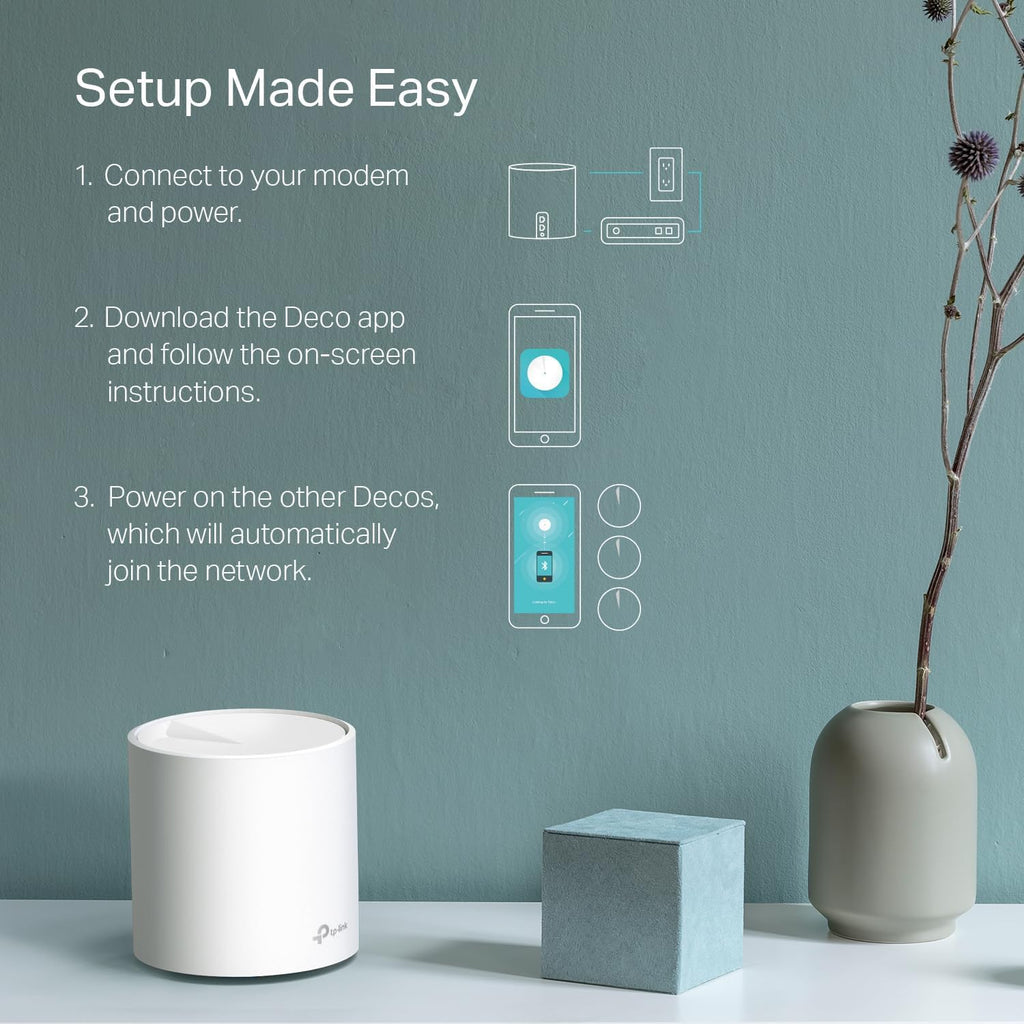 TP-Link Deco x20 Dual-Band WiFi 6 Mesh System, Deco X20 (3-Pack)