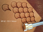 DandS ltd Leather Stamp Tool Set, Dragon Scale, Professional Steel Craft Tool for Leatherworking, Embossing, Carving & Stamping Leather Projects, Belts & DIY Projects Compatible with Mallet #62Set